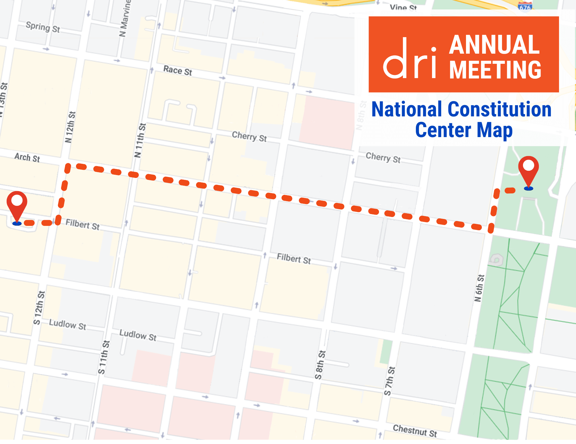 DRI 2022 Annual Meeting National Constitution Center Map