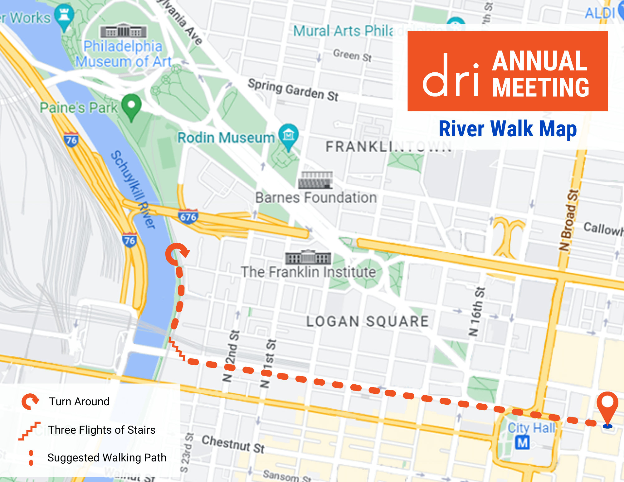 DRI 2022 Annual Meeting River Walk Map