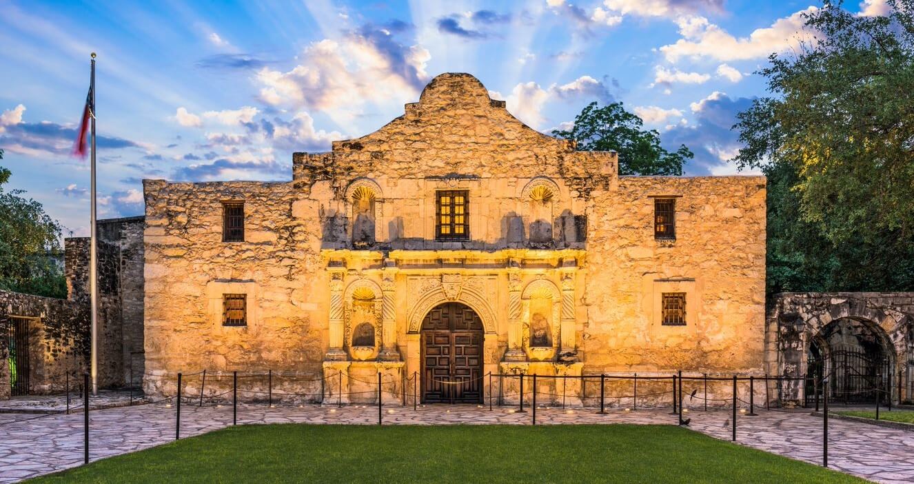 The Alamo entrance San Antonio Texas