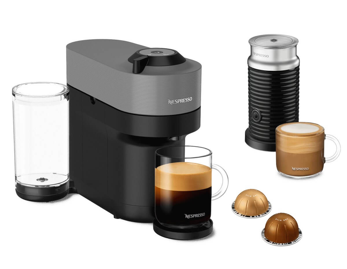 Nespresso Vertuo Pop+ Combination Espresso and Coffee Maker with Milk Frother