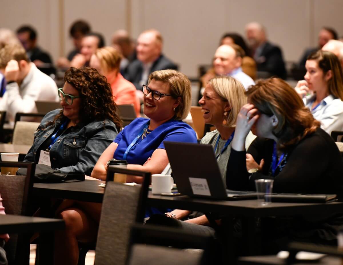 Attendees in a seminar learning