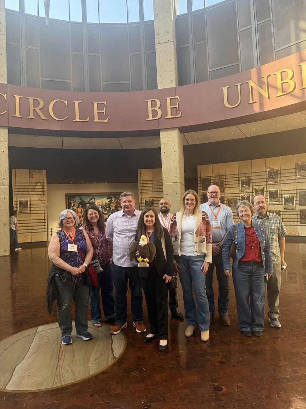 Group photo at Country Music Hall of Fame and Museum in Nashville, Tennessee