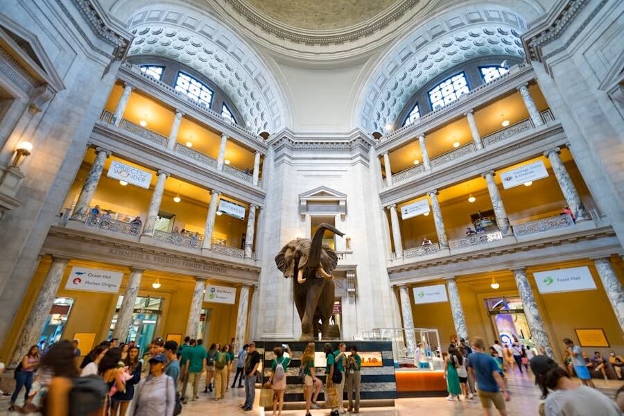 Main entrance in Smithsonian National Museum of Natural History in Washington, D.C.