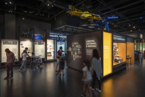 Interactive exhibits at the International Spy Museum