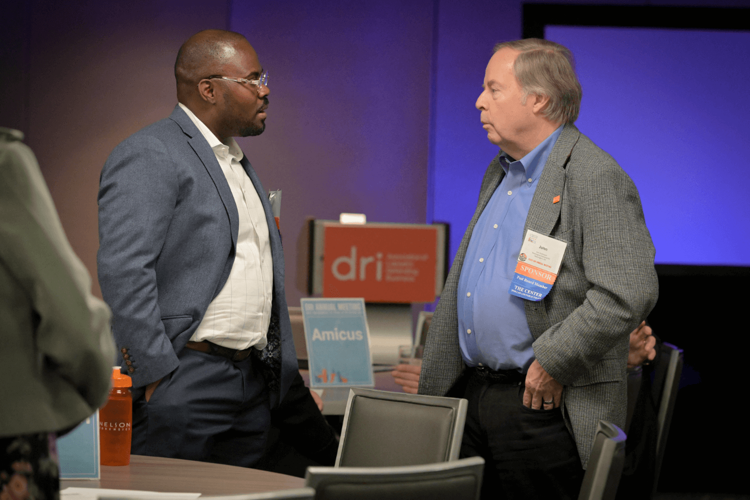 Two professions networking and exchanging information