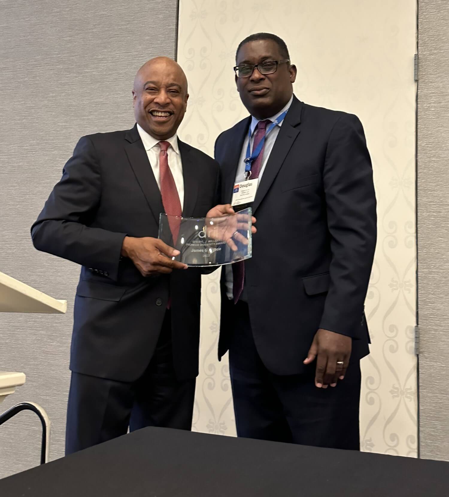 James Bynoe with Douglas Burrell at 2023 Diversity for Success Seminar