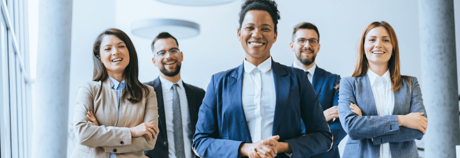 Group of professional lawyers posing