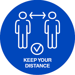 COVID-19 Protocol Keep Your Distance Icon