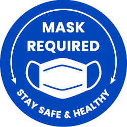 COVID-19 Protocol Mask Required Icon Stay Safe & Healthy