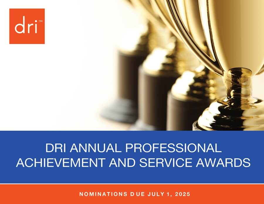 DRI Annual Professional Achievement and Service Awards Nominations Due July 1, 2025