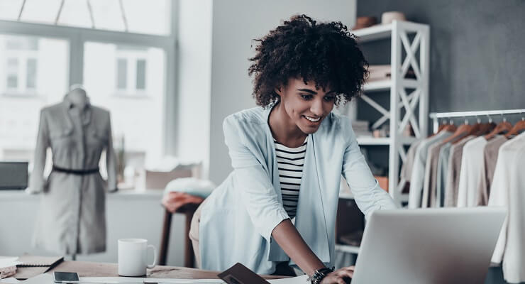 Woman designing clothes