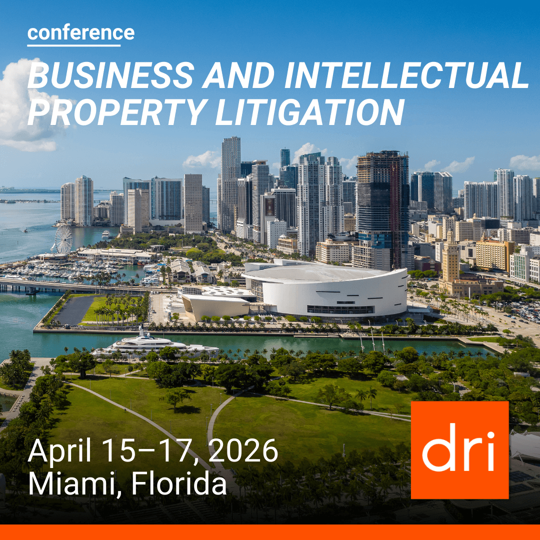 General graphic of 2026 Business and Intellectual Property Litigation Super Conference