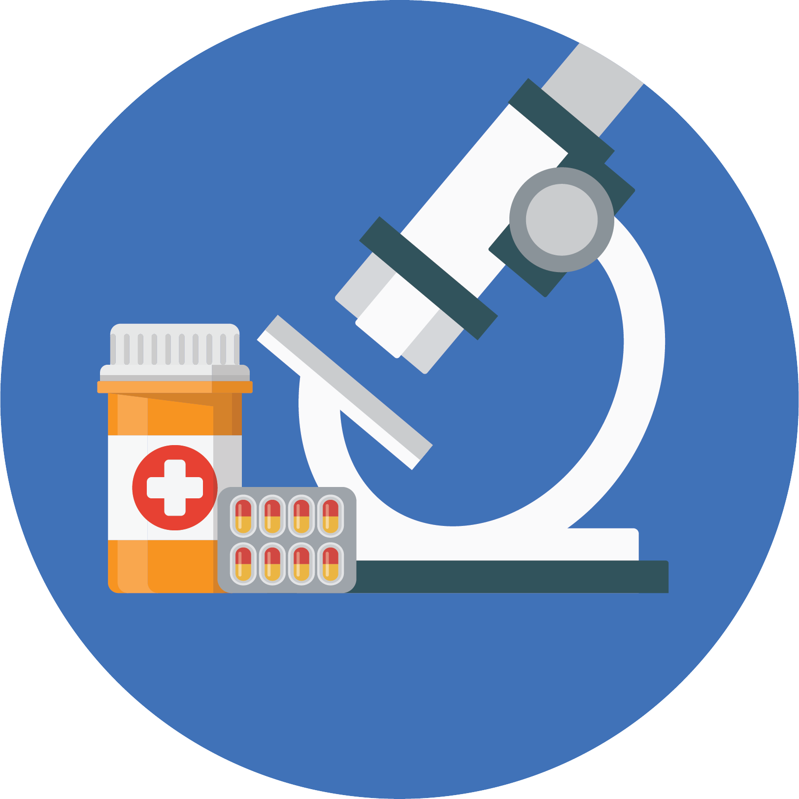 Microscope prescription drugs icon