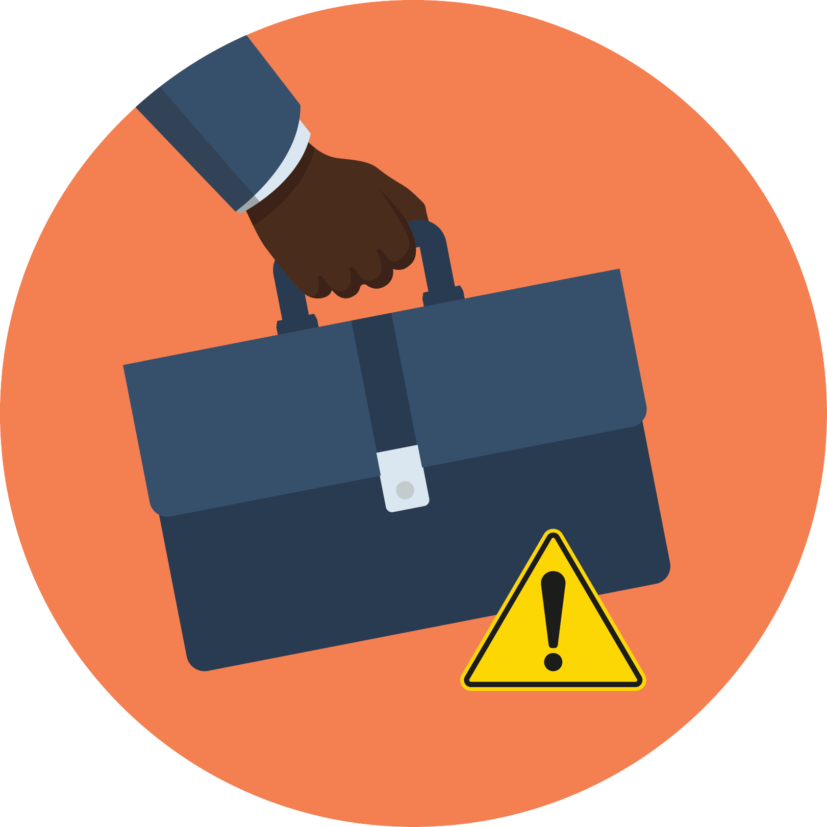 Holding a suitcase icon