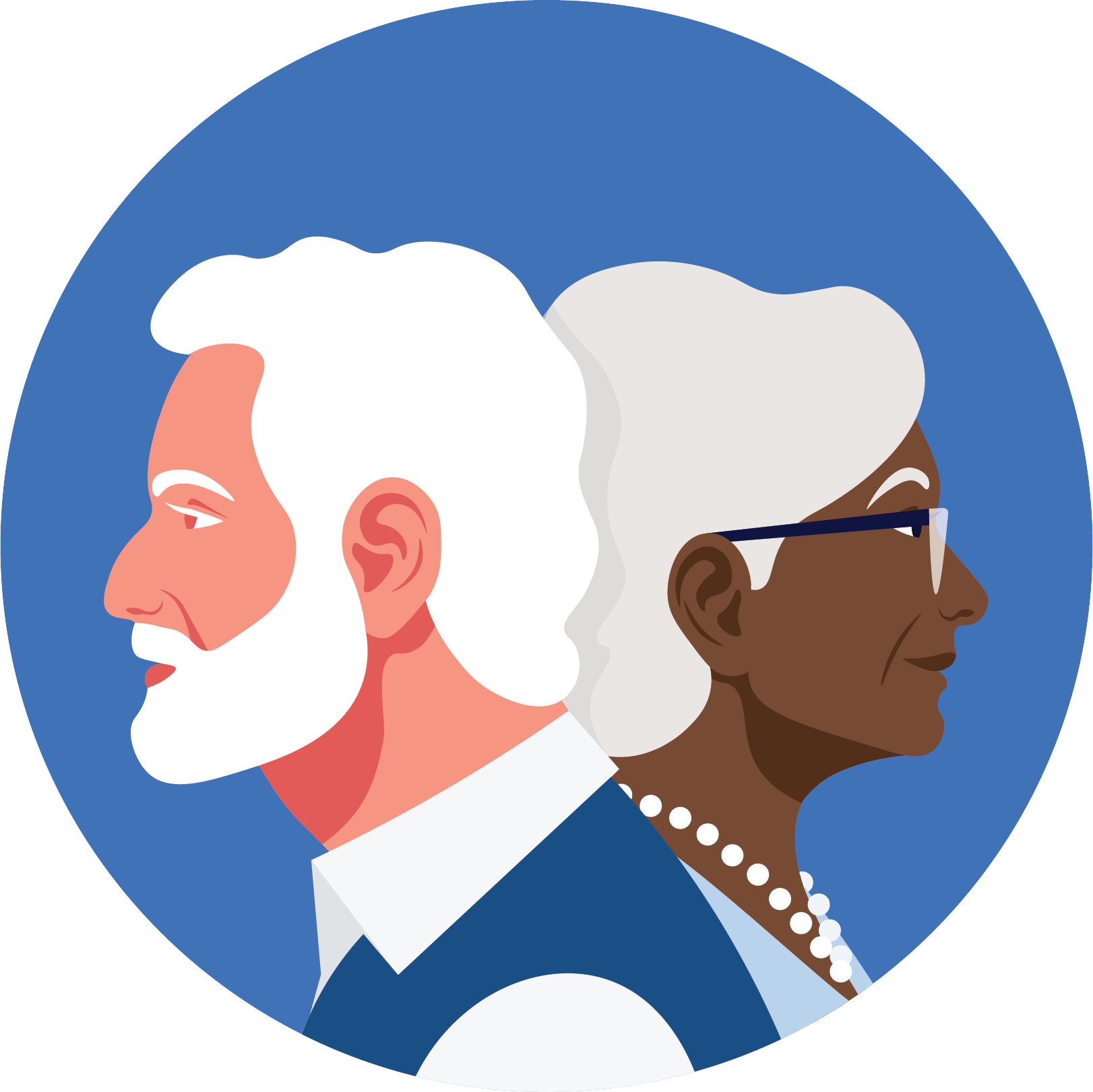 Male and Female seniors icon