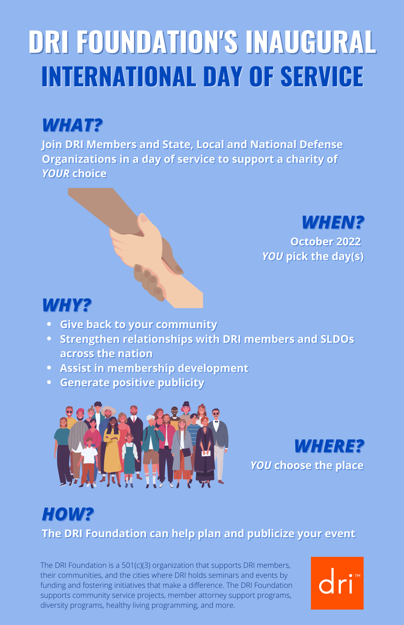 DRI Foundation International Day of Service